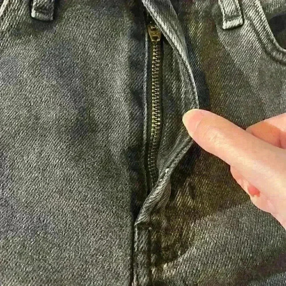 Hollister Womens Ultra High Rise Straight Leg Jeans Black Distressed Zipper 26 3 - Picture 9 of 12